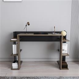ΓΡΑΦΕΙΟ CINAR - WALNUT, BLACK 875ZNA4632 122,7X77X45 CM ΑΙΘΡΙΟ