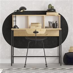 ΓΡΑΦΕΙΟ DUSTIN - SAPPHIRE OAK, BLACK 793ELG3816 100X102X60 CM ΑΙΘΡΙΟ