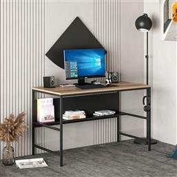 ΓΡΑΦΕΙΟ GRETA - 4481 - DORE, BLACK 506MNR3342 120X74X60 CM ΑΙΘΡΙΟ