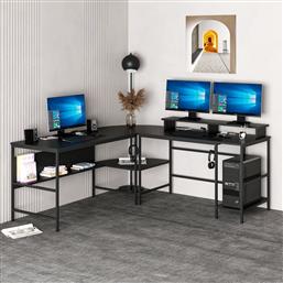 ΓΡΑΦΕΙΟ GRETA MATTE - 7042 - BLACK 506MNR3345 180X74X60 CM ΑΙΘΡΙΟ