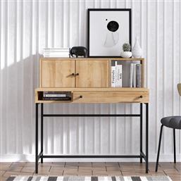 ΓΡΑΦΕΙΟ JODIE - SAPPHIRE OAK, BLACK 793ELG3817 100X103X60 CM ΑΙΘΡΙΟ