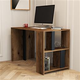 ΓΡΑΦΕΙΟ LIMA - WALNUT, ANTHRACITE 845HCT3839 120X75,4X60 CM ΑΙΘΡΙΟ