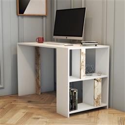 ΓΡΑΦΕΙΟ LIMA - WHITE MARBLE 845HCT3837 120X75,4X60 CM ΑΙΘΡΙΟ