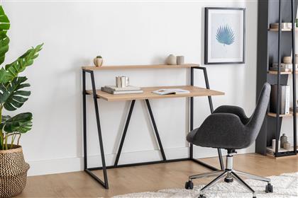 ΓΡΑΦΕΙΟ LISSA RAFLI - BLACK 550ARN3431 105X90X60 CM ΑΙΘΡΙΟ