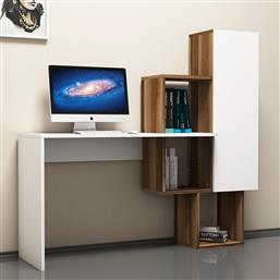 ΓΡΑΦΕΙΟ ΜΕΛΕΤΗΣ ACELYA - WALNUT, WHITE 845HCT3802 (145X74,8X45) ΑΙΘΡΙΟ