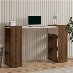 ΓΡΑΦΕΙΟ ΜΕΛΕΤΗΣ HANDY - WALNUT, WHITE 835PUQ3801 (124X75X43,6) ΑΙΘΡΙΟ