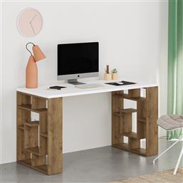 ΓΡΑΦΕΙΟ ΜΕΛΕΤΗΣ MAZE - WHITE, DARK OAK 855DTE3833 (140X75X60) ΑΙΘΡΙΟ