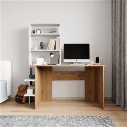 ΓΡΑΦΕΙΟ ΜΕΛΕΤΗΣ & ΡΑΦΙ ADEN - OAK, WHITE 360ALE1302 (120X150X55) ΑΙΘΡΙΟ