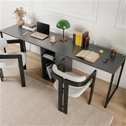ΓΡΑΦΕΙΟ ΜΕΛΕΤΗΣ TWIN STUDY DESK - ANTHRACITE, BLACK 241NRD1104 (240X74X60) ΑΙΘΡΙΟ