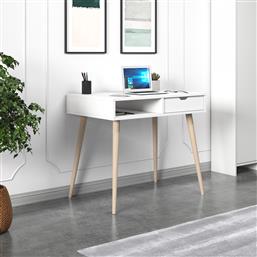 ΓΡΑΦΕΙΟ OFFER - WHITE, WOODEN 382NRC1410 90X80X60 CM ΑΙΘΡΙΟ