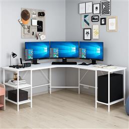 ΓΡΑΦΕΙΟ POWER L - WHITE 506MNR3355 180X76X60 CM ΑΙΘΡΙΟ