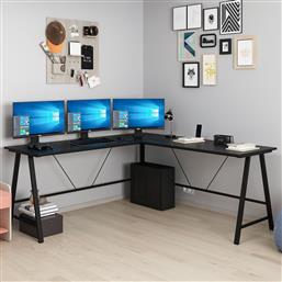 ΓΡΑΦΕΙΟ TEAM L - BLACK 506MNR3359 180X76X60 CM ΑΙΘΡΙΟ