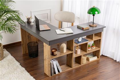ΓΡΑΦΕΙΟ VESPER - ANTHRACITE, ATLANTIC PINE 241NRD1111 130X72X120 CM ΑΙΘΡΙΟ