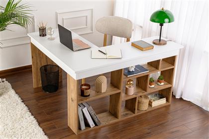 ΓΡΑΦΕΙΟ VESPER - WHITE, ATLANTIC PINE 241NRD1110 130X72X120 CM ΑΙΘΡΙΟ