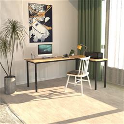 ΓΡΑΦΕΙΟ VIVA L - BLACK, ATLANTIC PINE 706CLN1203 150X74,8X120 CM ΑΙΘΡΙΟ