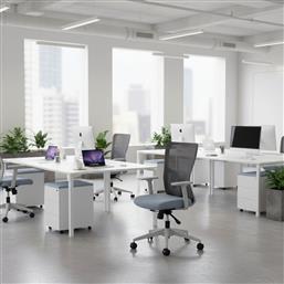 ΚΑΡΕΚΛΑ ΓΡΑΦΕΙΟΥ LUMBAR 108 - GREY 926STR1104 61X108X68 CM ΑΙΘΡΙΟ