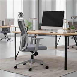ΚΑΡΕΚΛΑ ΓΡΑΦΕΙΟΥ LUMBAR 126 - GREY 926STR1112 61X126X68 CM ΑΙΘΡΙΟ
