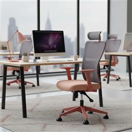 ΚΑΡΕΚΛΑ ΓΡΑΦΕΙΟΥ LUMBAR 126 - SALMON 926STR1110 61X126X68 CM ΑΙΘΡΙΟ