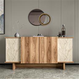 ΚΟΝΣΟΛΑ DIANA - TRAVERTINE, WALNUT 360ALE1503 (180X81X40) ΑΙΘΡΙΟ