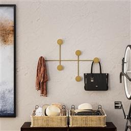 ΜΕΤΑΛΛΙΚΗ ΚΡΕΜΑΣΤΡΑ ΤΟΙΧΟΥ DAMA-A 494PYT1133 82X60X10 CM ΑΙΘΡΙΟ
