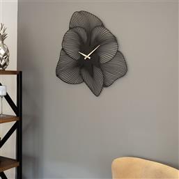 ΜΕΤΑΛΛΙΚΟ ΔΙΑΚΟΣΜΗΤΙΚΟ ΡΟΛΟΙ ΤΟΙΧΟΥ AZALEA METAL WALL CLOCK - APS039 49 - BLACK 507ATP1505 49X49 CM ΑΙΘΡΙΟ