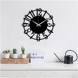 ΜΕΤΑΛΛΙΚΟ ΔΙΑΚΟΣΜΗΤΙΚΟ ΡΟΛΟΙ ΤΟΙΧΟΥ ENZOCLOCK - S006 279ENZ1406 48X48 CM ΑΙΘΡΙΟ