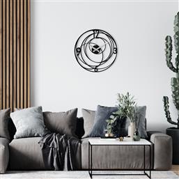ΜΕΤΑΛΛΙΚΟ ΔΙΑΚΟΣΜΗΤΙΚΟ ΡΟΛΟΙ ΤΟΙΧΟΥ ENZOCLOCK - S027 279ENZ1427 48X48 CM ΑΙΘΡΙΟ