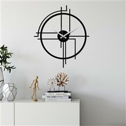ΜΕΤΑΛΛΙΚΟ ΔΙΑΚΟΣΜΗΤΙΚΟ ΡΟΛΟΙ ΤΟΙΧΟΥ MINIMAL 891TNL2444 49X43 CM ΑΙΘΡΙΟ