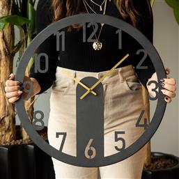 ΜΕΤΑΛΛΙΚΟ ΔΙΑΚΟΣΜΗΤΙΚΟ ΡΟΛΟΙ ΤΟΙΧΟΥ MOOD METAL WALL CLOCK - APS114 - BLACK 507ATP1509 48X48 CM ΑΙΘΡΙΟ