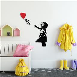ΜΕΤΑΛΛΙΚΟ ΔΙΑΚΟΣΜΗΤΙΚΟ ΤΟΙΧΟΥ BANKSY - 13 891TNL2303 105X85 CM ΑΙΘΡΙΟ