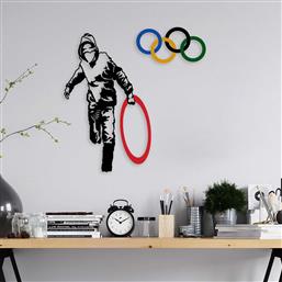ΜΕΤΑΛΛΙΚΟ ΔΙΑΚΟΣΜΗΤΙΚΟ ΤΟΙΧΟΥ BANKSY - 7 891TNL2296 62X61 CM ΑΙΘΡΙΟ