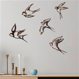ΜΕΤΑΛΛΙΚΟ ΔΙΑΚΟΣΜΗΤΙΚΟ ΤΟΙΧΟΥ BIRDS-2 891TNL3303 19X14 CM ΑΙΘΡΙΟ