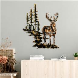 ΜΕΤΑΛΛΙΚΟ ΔΙΑΚΟΣΜΗΤΙΚΟ ΤΟΙΧΟΥ DEER 3 930DYU1217 65X79 CM ΑΙΘΡΙΟ