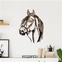 ΜΕΤΑΛΛΙΚΟ ΔΙΑΚΟΣΜΗΤΙΚΟ ΤΟΙΧΟΥ HORSE - 2 891TNL2416 38X53 CM ΑΙΘΡΙΟ
