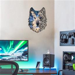 ΜΕΤΑΛΛΙΚΟ ΔΙΑΚΟΣΜΗΤΙΚΟ ΤΟΙΧΟΥ METAL WOLF WALL ART - APT721 507ATP1156 35X48 CM ΑΙΘΡΙΟ