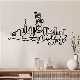 ΜΕΤΑΛΛΙΚΟ ΔΙΑΚΟΣΜΗΤΙΚΟ ΤΟΙΧΟΥ NEWYORK 930DYU1148 120X67X1,5 CM ΑΙΘΡΙΟ