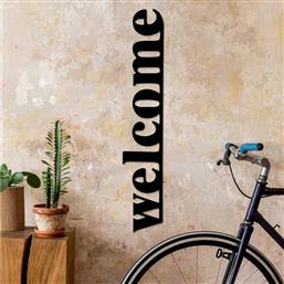 ΜΕΤΑΛΛΙΚΟ ΔΙΑΚΟΣΜΗΤΙΚΟ ΤΟΙΧΟΥ WELCOME-5 891TNL3598 18X98 CM ΑΙΘΡΙΟ