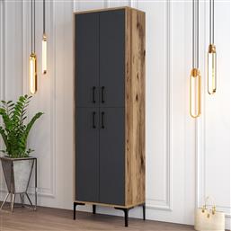 ΠΑΠΟΥΤΣΟΘΗΚΗ BERLIN A - WALNUT, ANTHRACITE 845HCT4101 (60X200X35) ΑΙΘΡΙΟ