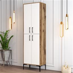 ΠΑΠΟΥΤΣΟΘΗΚΗ BERLIN A - WALNUT, WHITE 845HCT4102 (60X200X35) ΑΙΘΡΙΟ