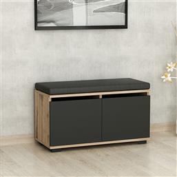 ΠΑΠΟΥΤΣΟΘΗΚΗ DRAGO - WALNUT, BLACK 506MNR3330 (80X42X35) ΑΙΘΡΙΟ
