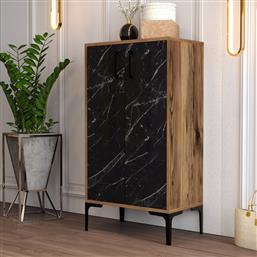 ΠΑΠΟΥΤΣΟΘΗΚΗ PRAG - WALNUT, BLACK MARBLE 845HCT4112 (60X111X35) ΑΙΘΡΙΟ