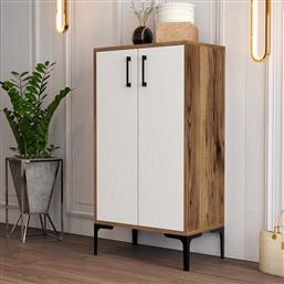 ΠΑΠΟΥΤΣΟΘΗΚΗ PRAG - WALNUT, WHITE 845HCT4108 (60X111X35) ΑΙΘΡΙΟ