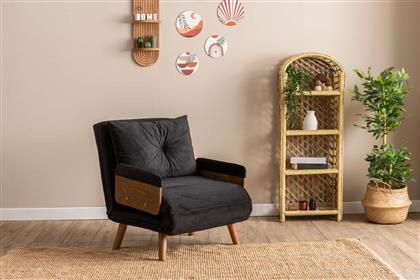 ΠΟΛΥΘΡΟΝΑ ΚΡΕΒΑΤΙ COSMO SINGLE - BLACK 859FTN2335 (70X42X65) ΑΙΘΡΙΟ