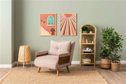 ΠΟΛΥΘΡΟΝΑ ΚΡΕΒΑΤΙ COSMO SINGLE - BOHEMIAN MINK 859FTN2341 (70X42X65) ΑΙΘΡΙΟ