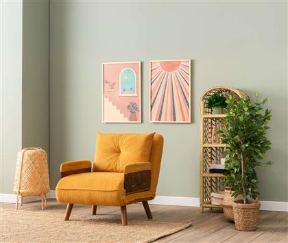 ΠΟΛΥΘΡΟΝΑ ΚΡΕΒΑΤΙ COSMO SINGLE - BOHEMIAN MUSTARD 859FTN2342 (70X42X65) ΑΙΘΡΙΟ