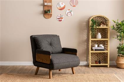 ΠΟΛΥΘΡΟΝΑ ΚΡΕΒΑΤΙ COSMO SINGLE - DARK GREY 859FTN2338 (70X42X65) ΑΙΘΡΙΟ