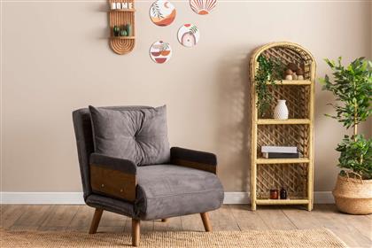 ΠΟΛΥΘΡΟΝΑ ΚΡΕΒΑΤΙ COSMO SINGLE - GREY 859FTN2332 (70X42X65) ΑΙΘΡΙΟ