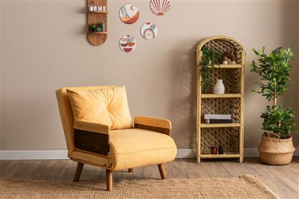 ΠΟΛΥΘΡΟΝΑ ΚΡΕΒΑΤΙ COSMO SINGLE - MUSTARD 859FTN2334 (70X42X65) ΑΙΘΡΙΟ