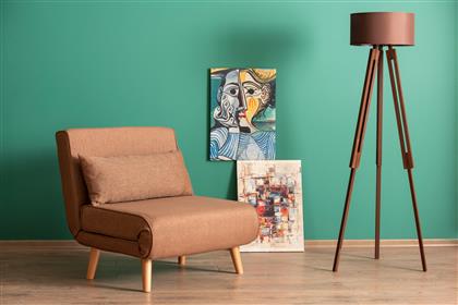 ΠΟΛΥΘΡΟΝΑ ΚΡΕΒΑΤΙ FOLDE SINGLE - BROWN 859FTN2329 (80X42X50) ΑΙΘΡΙΟ