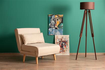 ΠΟΛΥΘΡΟΝΑ ΚΡΕΒΑΤΙ FOLDE SINGLE - CREAM 859FTN2331 (80X42X50) ΑΙΘΡΙΟ